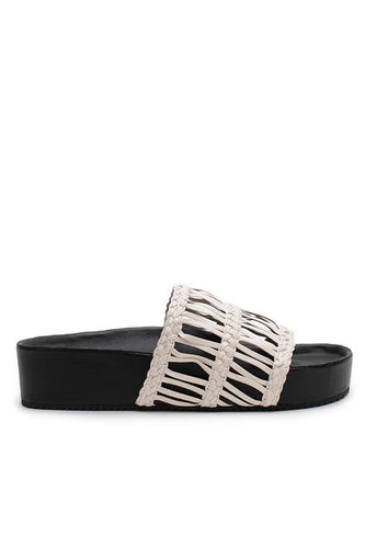 La Tribe - Lou Platform Slide, Mist/ Black