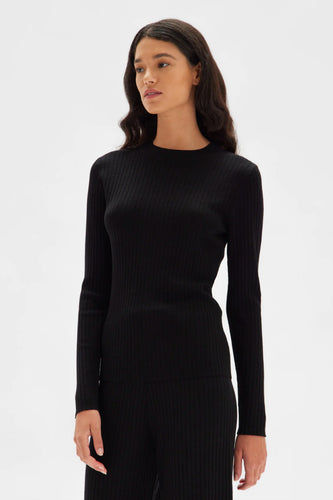 Assembly Label - Mia Long Sleeve Knit, Black