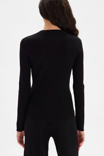 Assembly Label - Mia Long Sleeve Knit, Black