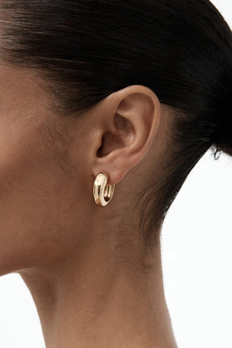 Nina Gordon - Sense Medium Hoops, Gold