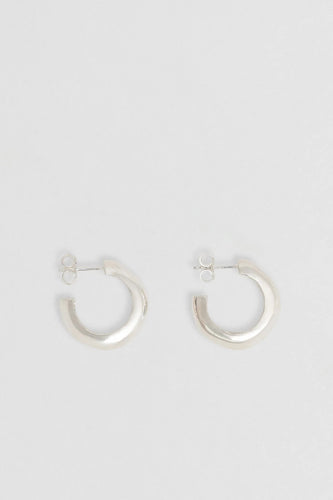 Nina Gordon - Sense Medium Hoops, Silver