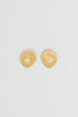 Nina Gordon - Small Paloma Dome Earrings, Gold