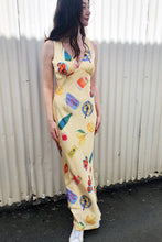 By Frankie - Tomato and Pasta Maxi Dress, Yellow