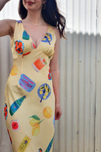 By Frankie - Tomato and Pasta Maxi Dress, Yellow