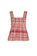 Ruby - Margie Tie Back Top, Peachie Tartan