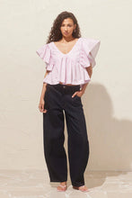 Ruby - Noni Ruffle Top, Lilac Candy Stripe