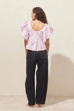 Ruby - Noni Ruffle Top, Lilac Candy Stripe