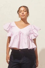 Ruby - Noni Ruffle Top, Lilac Candy Stripe