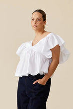 Ruby - Noni Ruffle Top, White