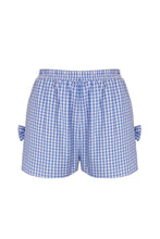 Ruby - Raquel Bow Short, Blue Gingham