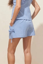 Ruby - Raquel Bow Short, Blue Gingham