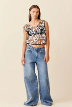 Ruby - Vegas Sequin Top, Black White