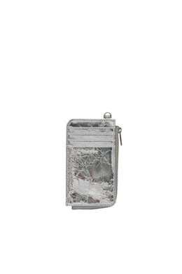 Saben - Winona Card Holder, Silver Crinkle