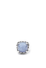 Stolen Girlfriends Club Jewellery - Claw Ring, Blue Lace Agate/ Silver