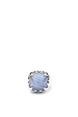 Stolen Girlfriends Club Jewellery - Claw Ring, Blue Lace Agate/ Silver