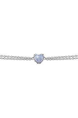 Stolen Girlfriends Club Jewellery - Love Claw Bracelet, Blue Lace Agate / Sterling Silver