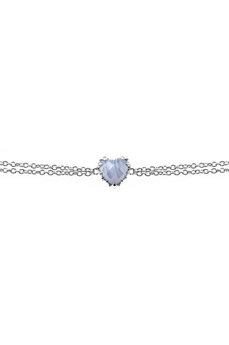 Stolen Girlfriends Club Jewellery - Love Claw Bracelet, Blue Lace Agate / Sterling Silver