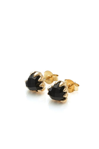 Stolen Girlfriends Club Jewellery - Love Claw Earrings in Onyx / Gold Plated