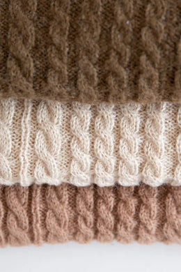 Sophie - Cosy Cable Scarf, Khaki