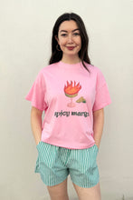 By Frankie - Spicy Margs  T Shirt Set, Pink/Green Stripe