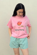 By Frankie - Spicy Margs  T Shirt Set, Pink/Green Stripe