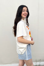 By Frankie - Aperol Spritz T Shirt Set, White/Blue Gingham