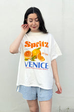 By Frankie - Aperol Spritz T Shirt Set, White/Blue Gingham