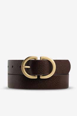 Status Anxiety - In Reverse Belt, Chocolate / Gold