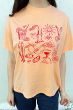 By Frankie - The Med T Shirt, Peach/Red