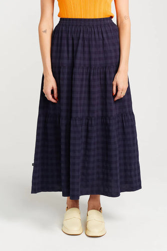 Thing Thing - Clara Skirt, Navy Check