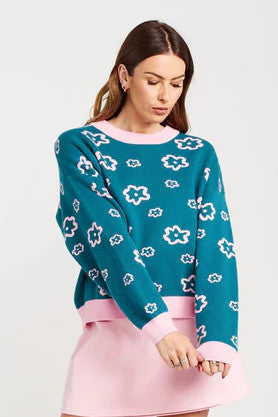 Thing Thing - Rosie Jumper, Teal Candy