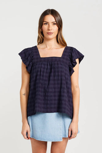 Thing Thing - Tiggy Top, Navy Check