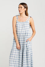 Thing Thing - Tie Up Ziggy Dress, Marine Check