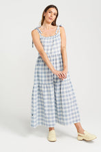 Thing Thing - Tie Up Ziggy Dress, Marine Check