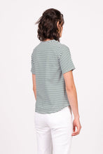 Wilson Trollope - Emilia Top S/S, Evergreen Stripe