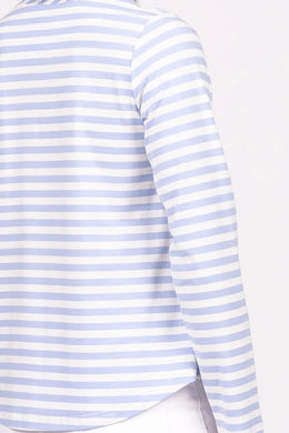 Wilson Trollope - Emilia Top L/S, Periwinkle Stripe