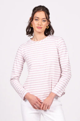 Wilson Trollope - Emilia Top L/S, Violet Marle Stripe