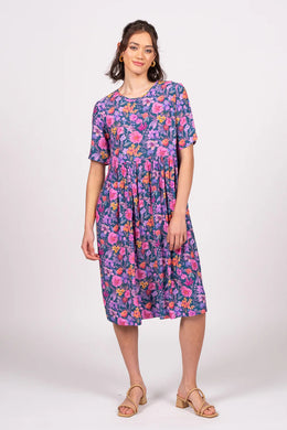 Wilson Trollope - Otama Dress S/S, Violet Floral