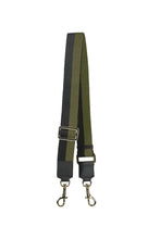 Saben - Feature Bag Strap, Khaki and Black Stripe