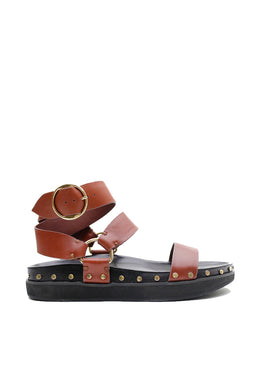 La Tribe - Studded Sandal, Rich Tan